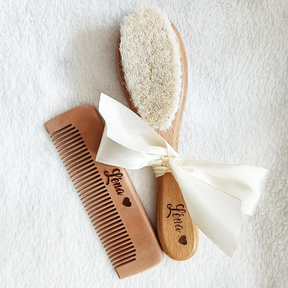 Peigne et brosse personnalisable pour bébé - PBS - Naturopathie & Zéro déchet