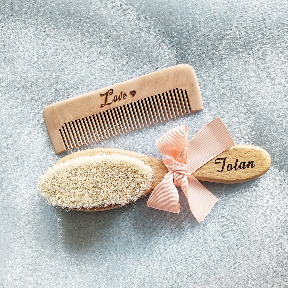 Peigne et brosse personnalisable pour bébé - PBS - Naturopathie & Zéro déchet