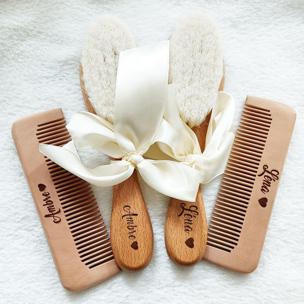 Peigne et brosse personnalisable pour bébé - PBS - Naturopathie & Zéro déchet