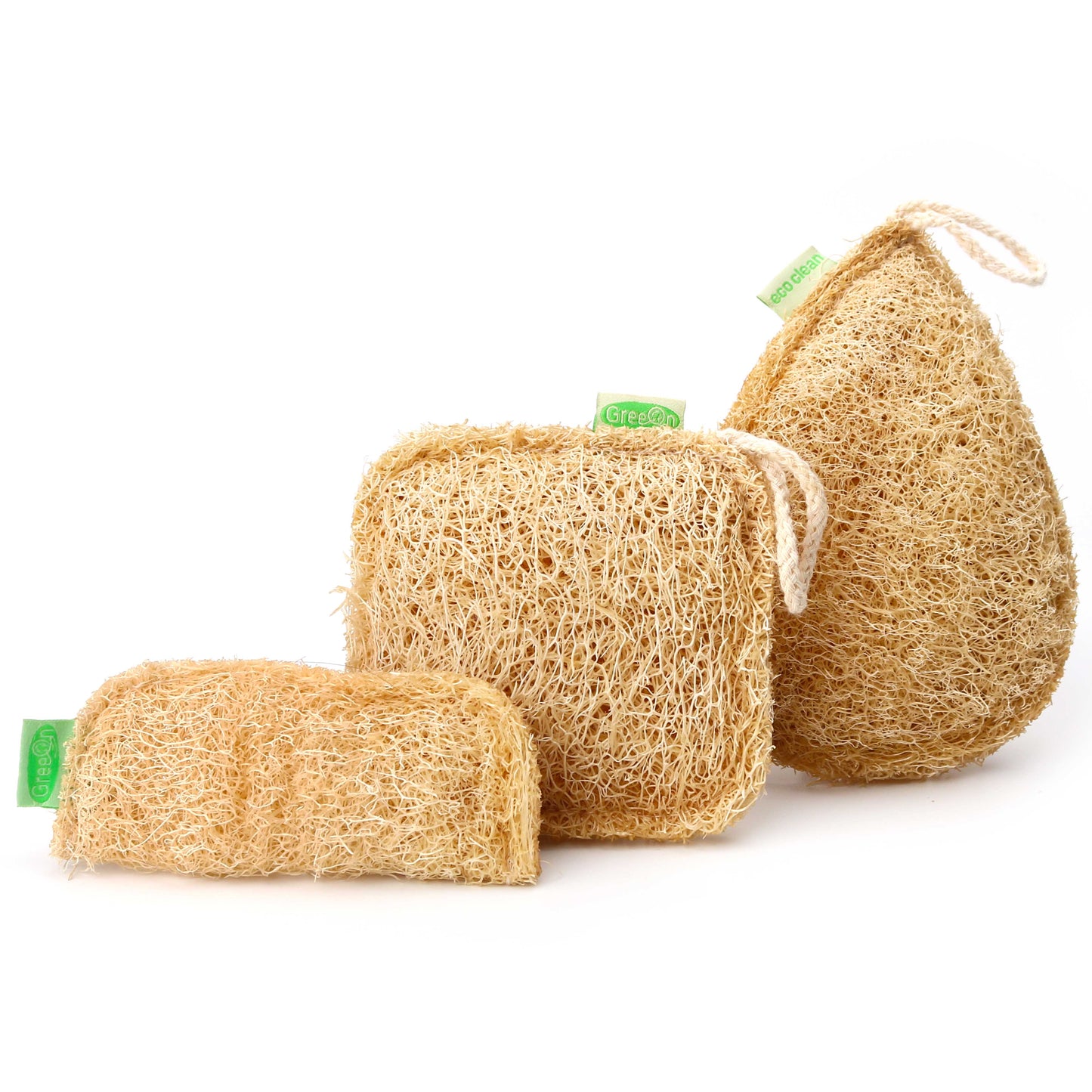 Set de 3 éponges en Luffa - PBS - Naturopathie & Zéro déchet