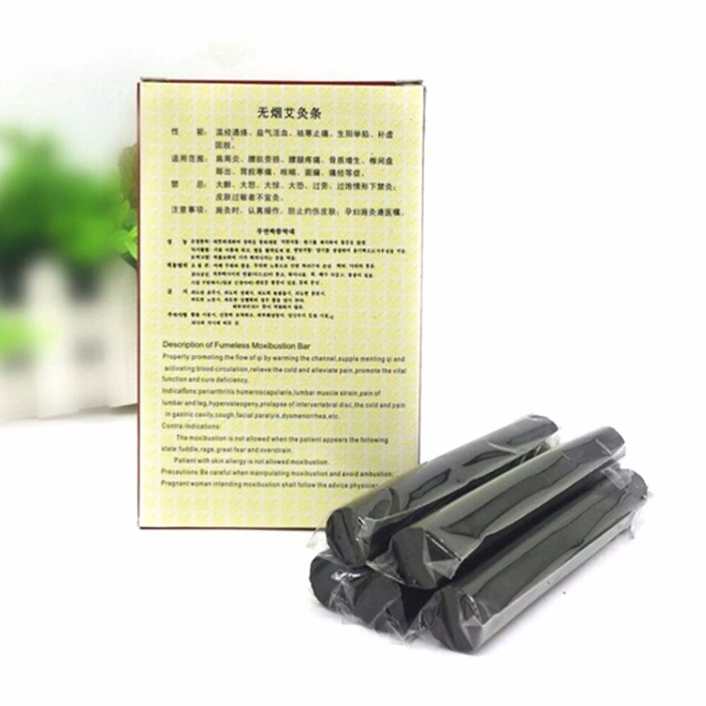 Baton, batonnet de moxa. Lot, boite de 10 moxa pour moxibustion, moxa charbon d'armoise pure. Boite vue de devant  Modifier le texte alternatif